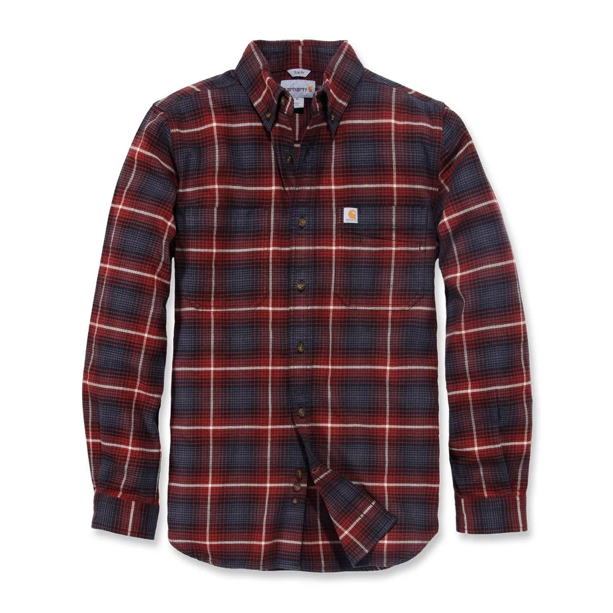Carhartt&#x20;103445&#x20;Slim&#x20;Fit&#x20;Hamilton&#x20;Plaid&#x20;l&#x2F;s&#x20;Shirt&#x20;-&#x20;Army&#x20;Green