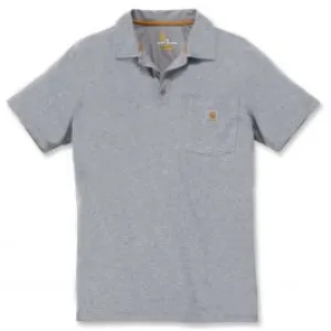 Carhartt&#x20;103569&#x20;Force&#xAE;&#x20;Cotton&#x20;Delmont&#x20;Pocket&#x20;Polo&#x20;-&#x20;Heather&#x20;Grey