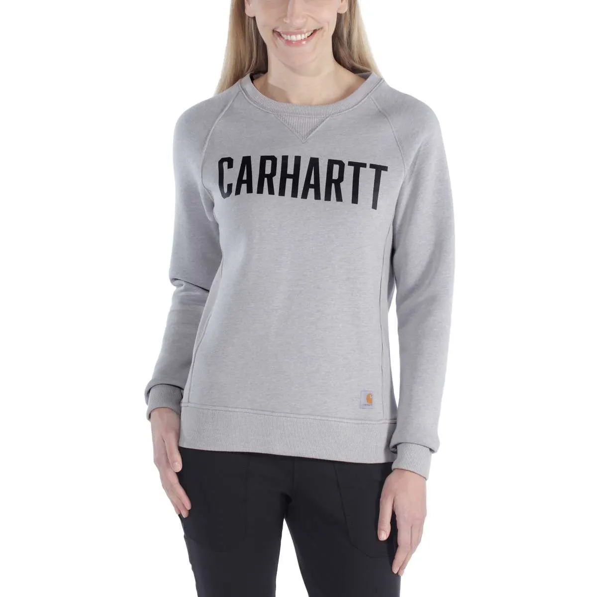Carhartt&#x20;103926&#x20;Women&#x27;s&#x20;Clarksburg&#x20;Graphic&#x20;Crewneck&#x20;-&#x20;Asphalt&#x20;Heather