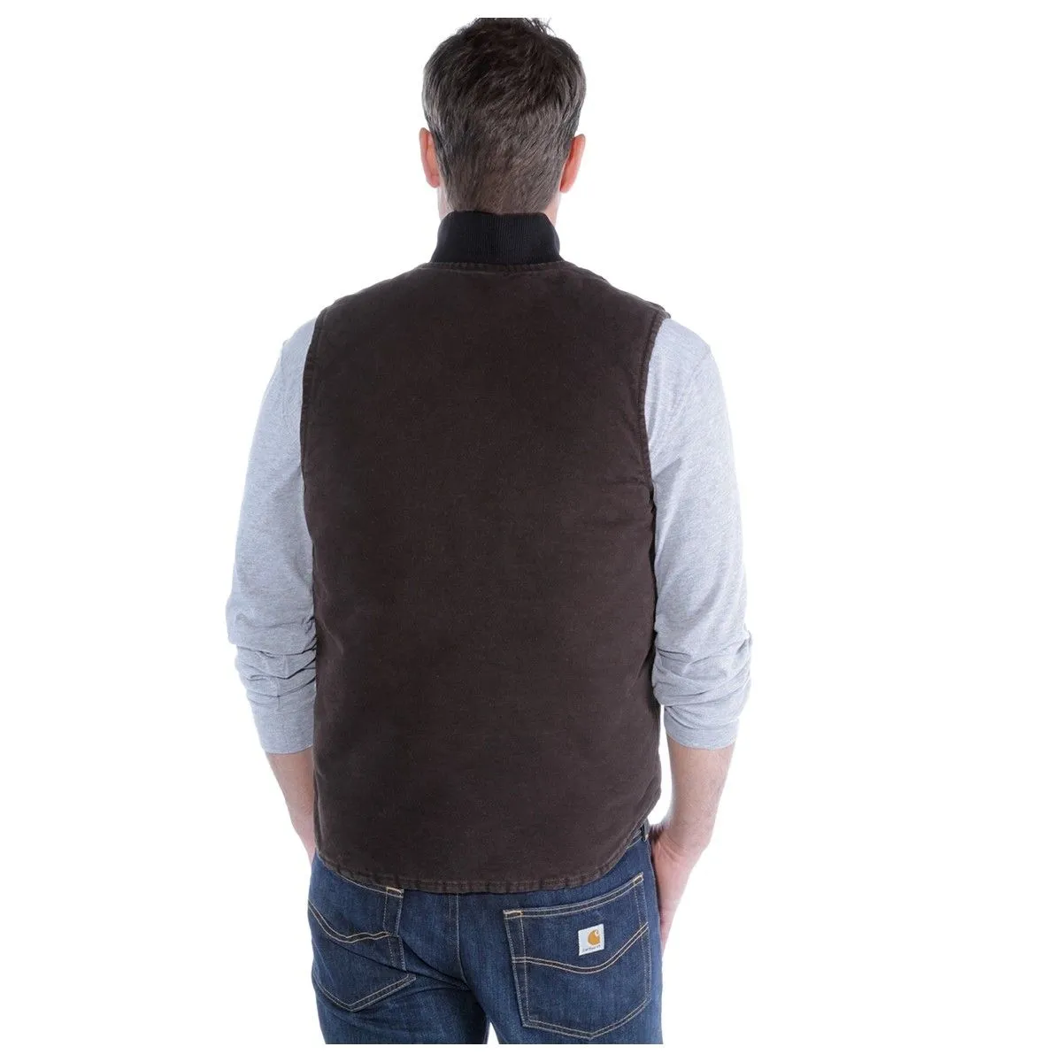 Carhartt&#x20;V02&#x20;Sale&#x3A;&#x20;Sandstone&#x20;Vest&#x20;Arctic&#x20;Quilt&#x20;Lined&#x20;-&#x20;Dark&#x20;Brown