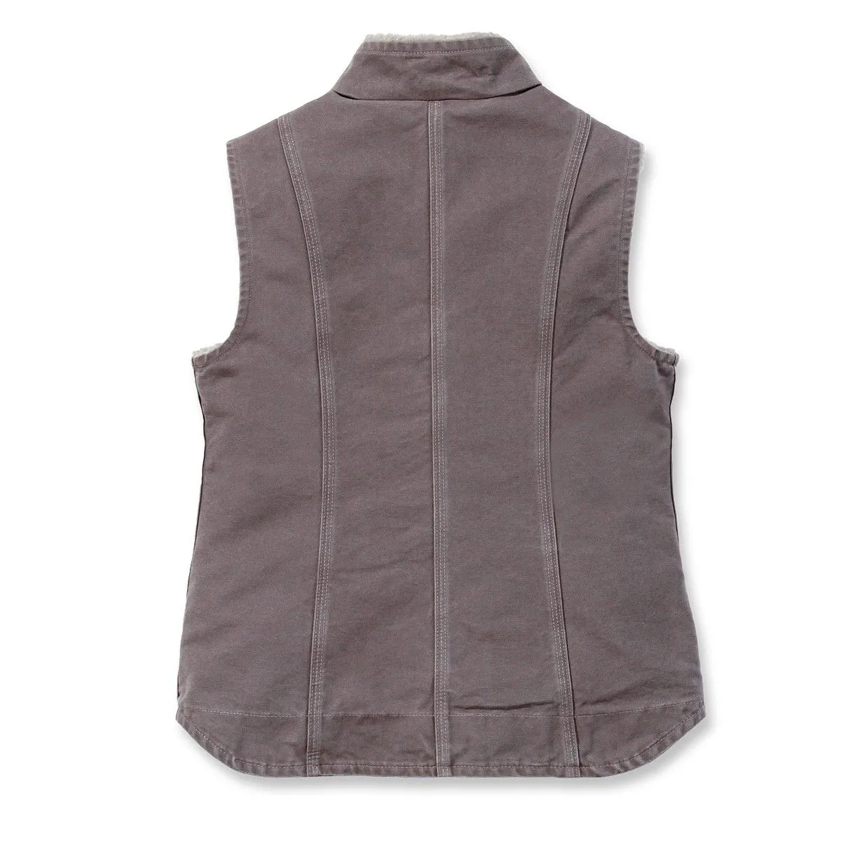 Carhartt&#x20;WV001&#x20;Women&#x27;s&#x20;Sandstone&#x20;Mock&#x20;Neck&#x20;Vest&#x20;-&#x20;Taupe&#x20;Grey