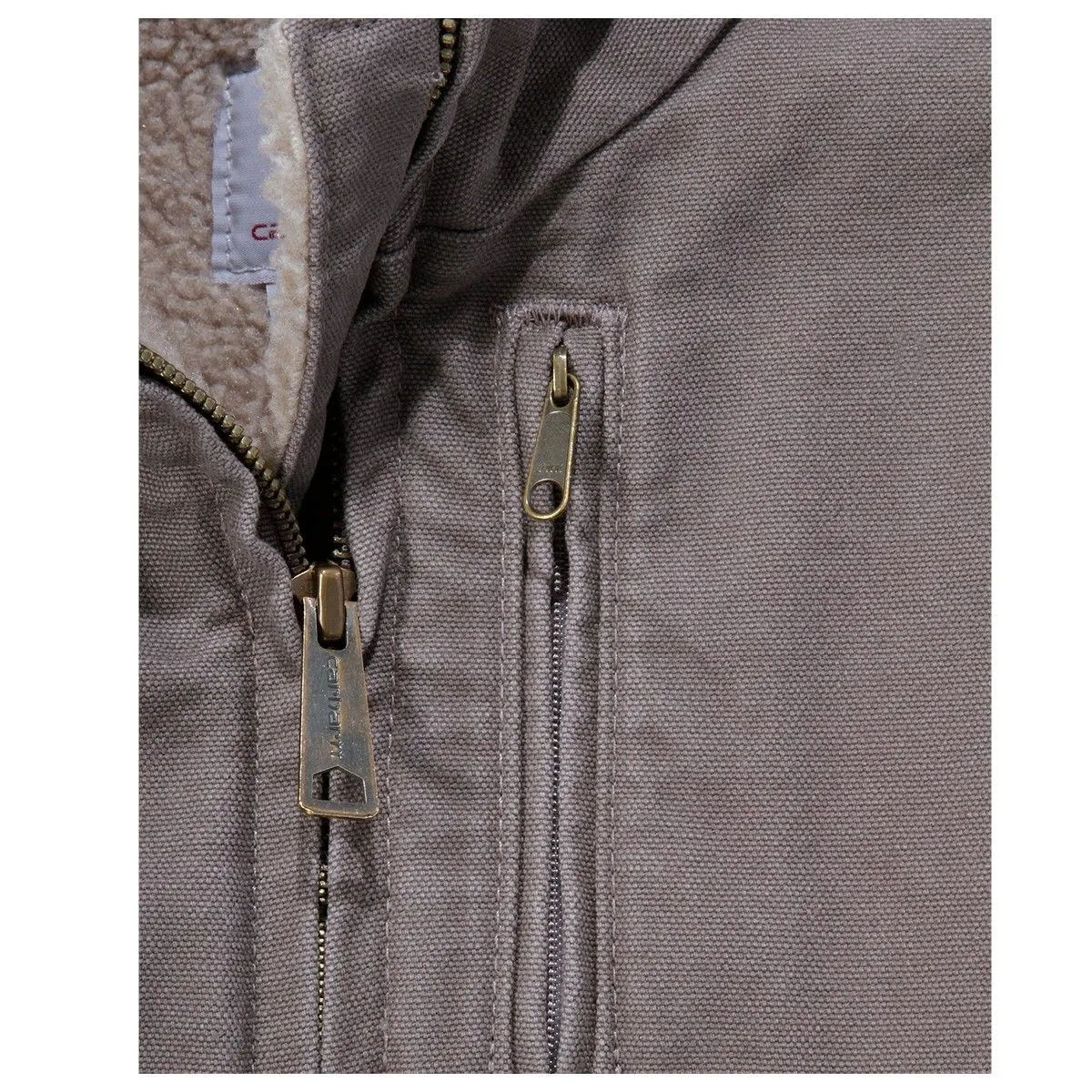Carhartt&#x20;WV001&#x20;Women&#x27;s&#x20;Sandstone&#x20;Mock&#x20;Neck&#x20;Vest&#x20;-&#x20;Taupe&#x20;Grey