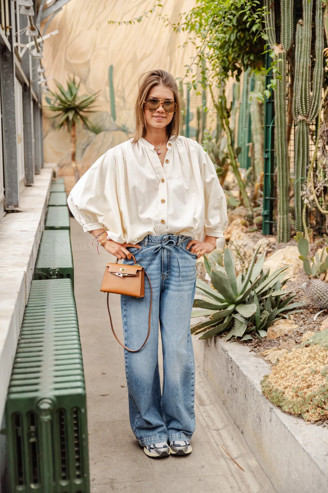 Carol cotton blouse offwhite
