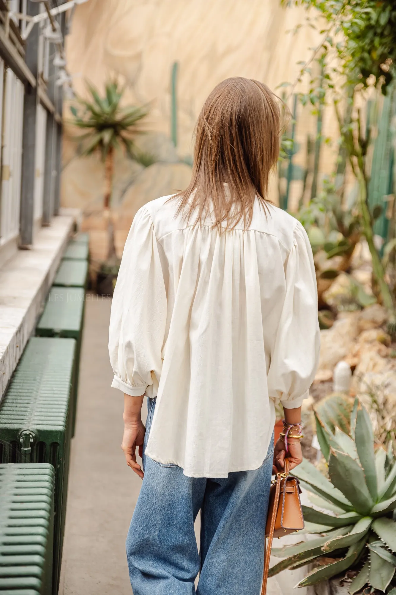 Carol cotton blouse offwhite