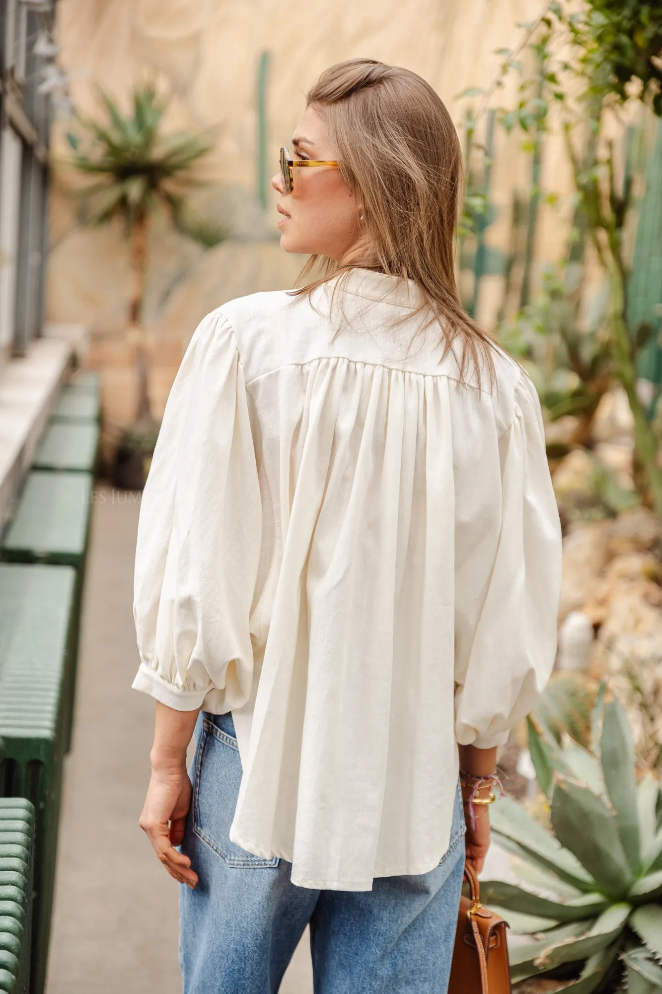 Carol cotton blouse offwhite