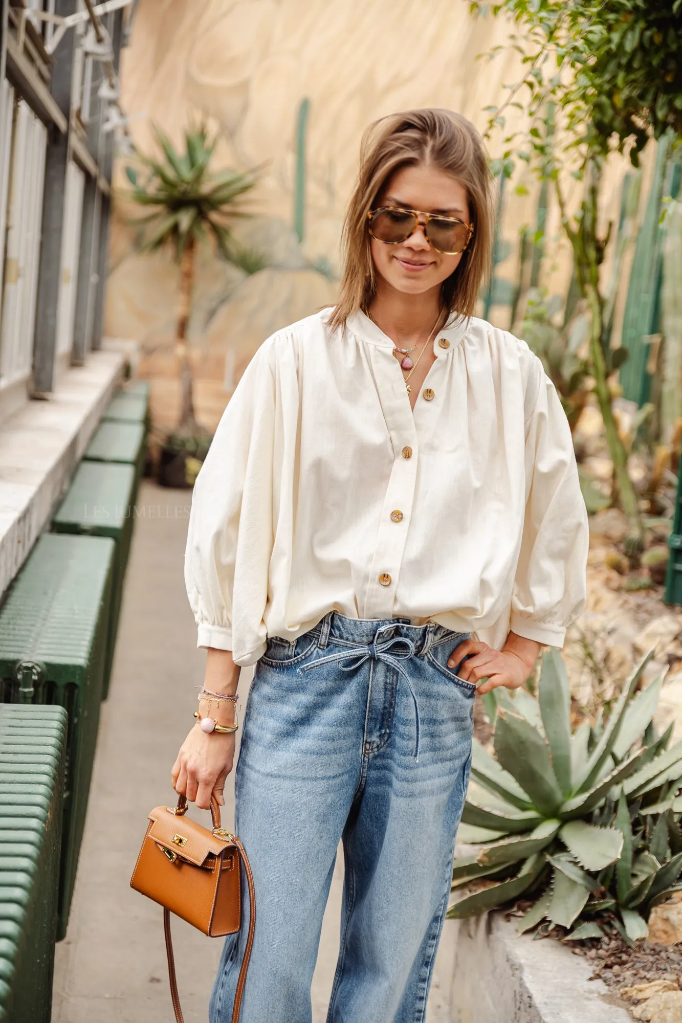 Carol cotton blouse offwhite