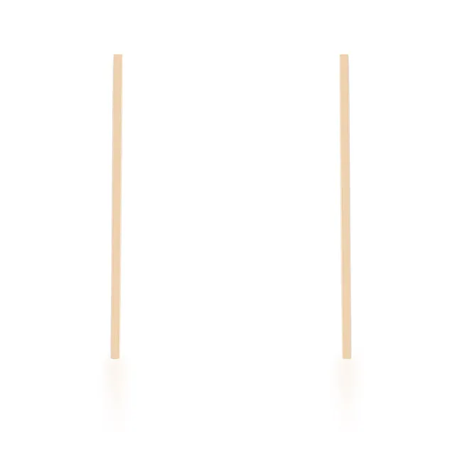 Carolee Gold Stainless Steel Line Drop Earrings