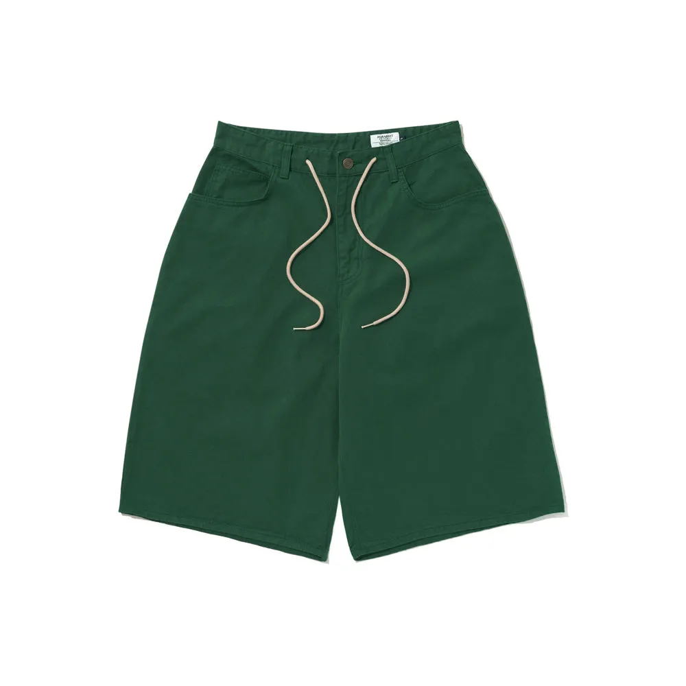 CARPENTER LOOSEFIT COTTON SHORT PANTS DEEP GREEN