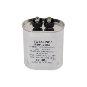 Carrier P291-2504 440 V 25 MFD Oval Run Capacitor