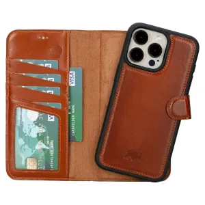 Carter iPhone 16 Pro Max Wallet Case, Burnished Tan