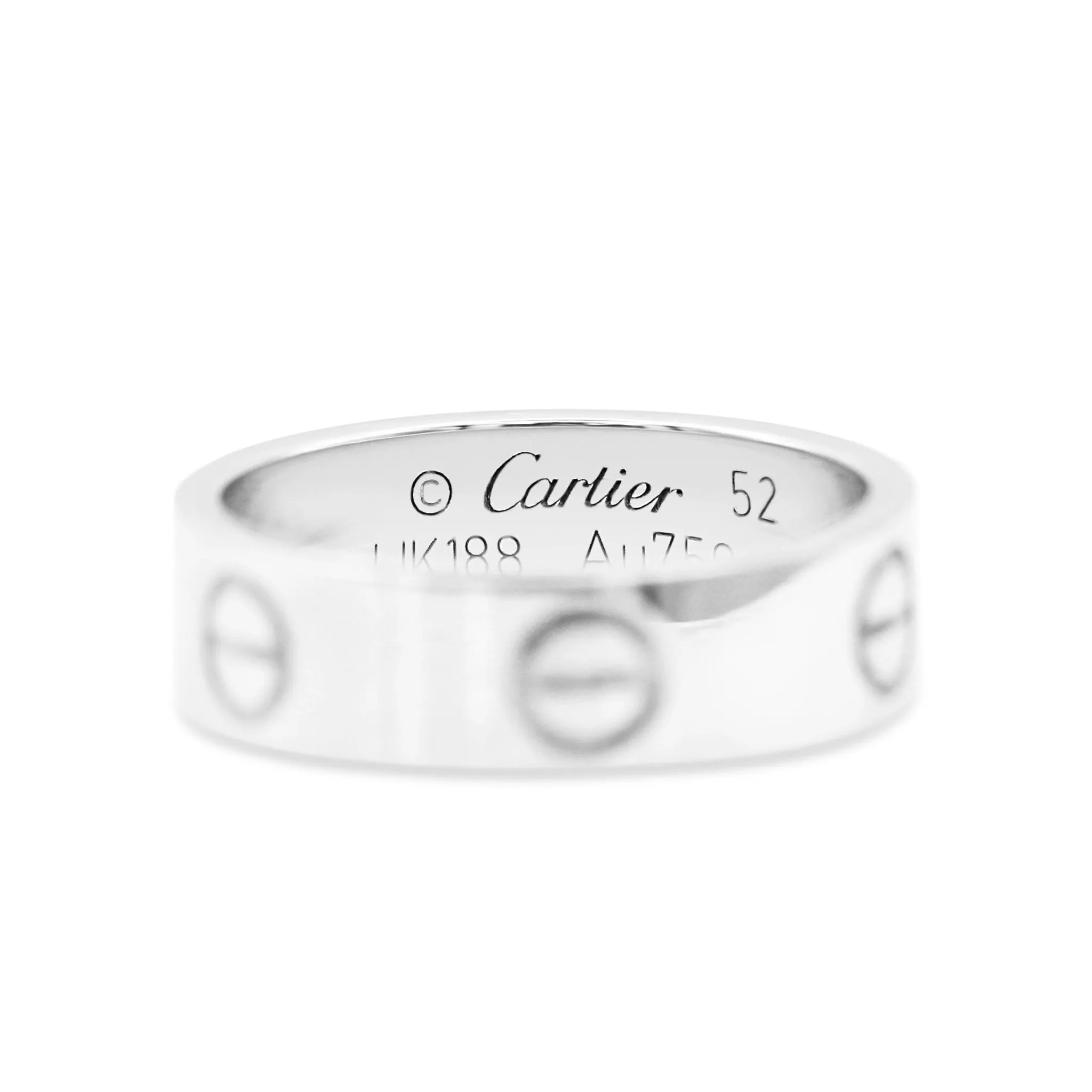 Cartier Love Ring 5.5mm Size 52 - 18ct White Gold