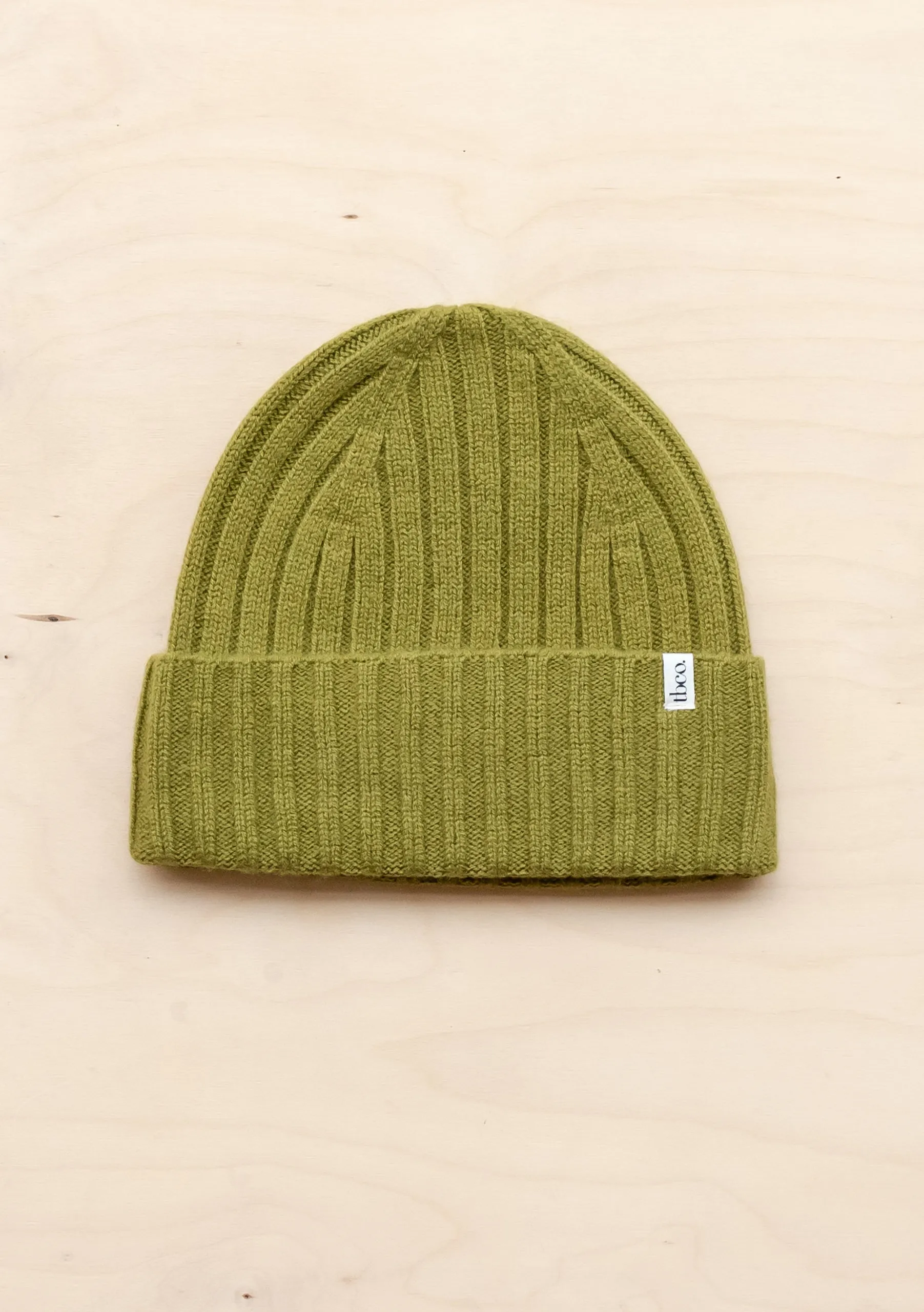 Cashmere & Merino Beanie in Olive