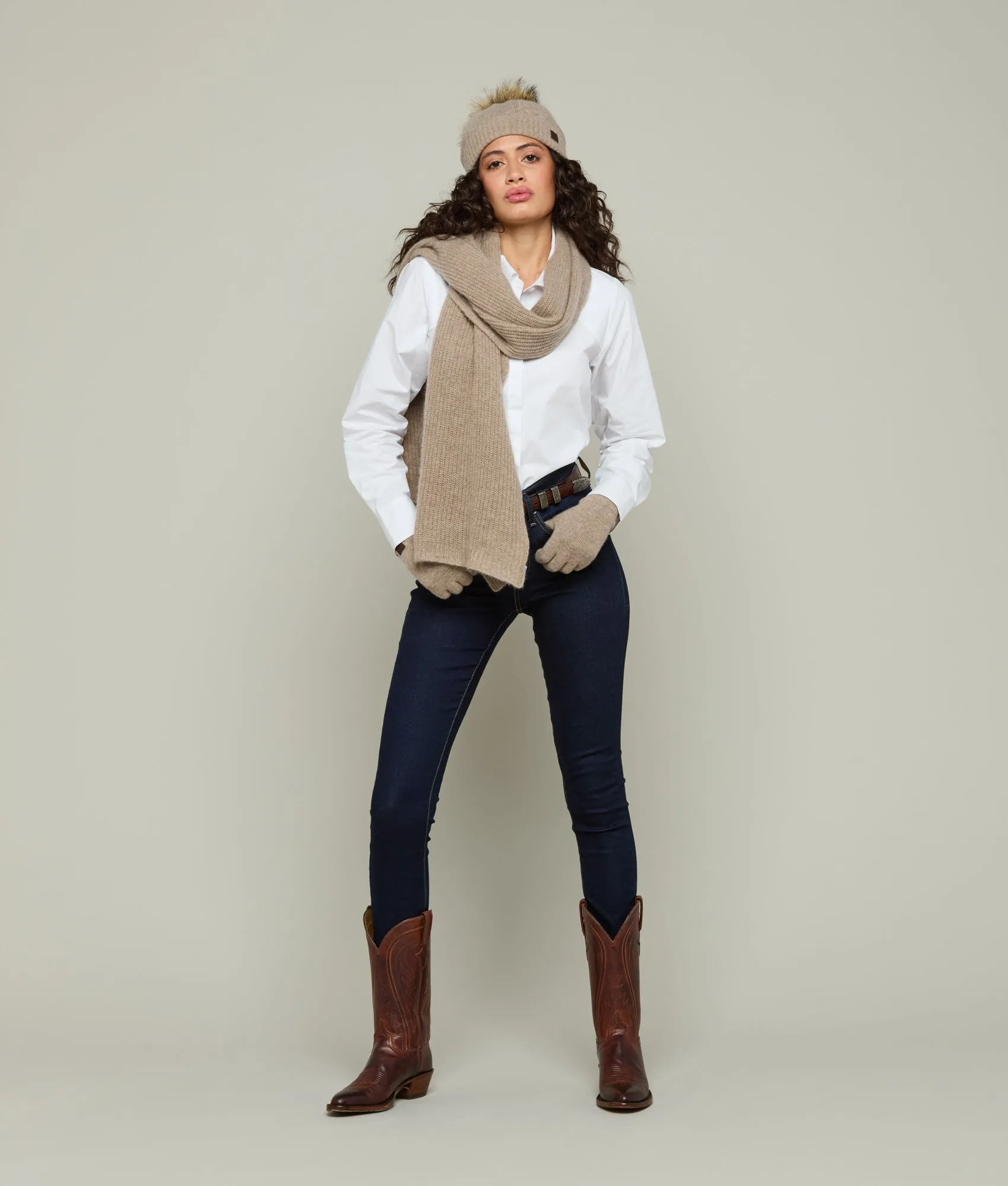 Cashmere Scarf :: Nile Brown