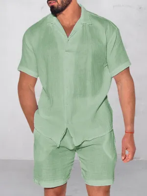 Casual 100% Cotton Shirt Set