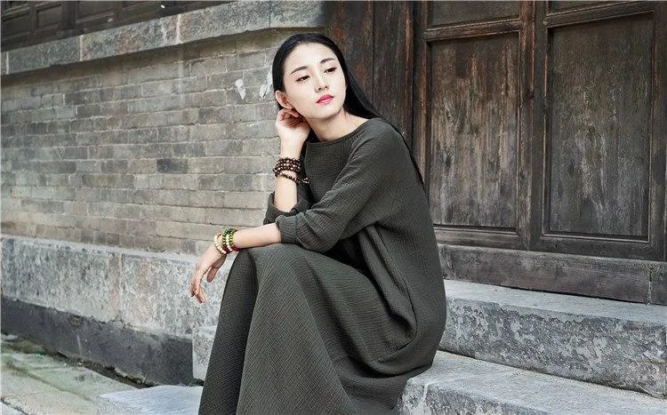 Casual Cotton Maxi Dress  | Zen