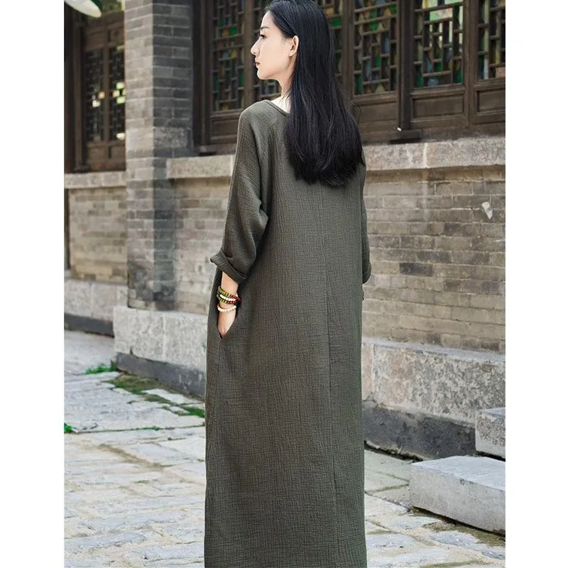 Casual Cotton Maxi Dress  | Zen