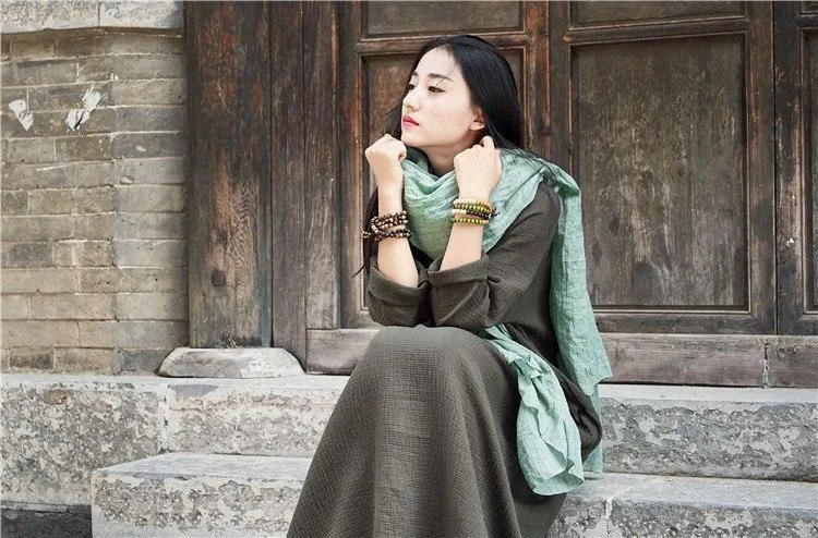Casual Cotton Maxi Dress  | Zen
