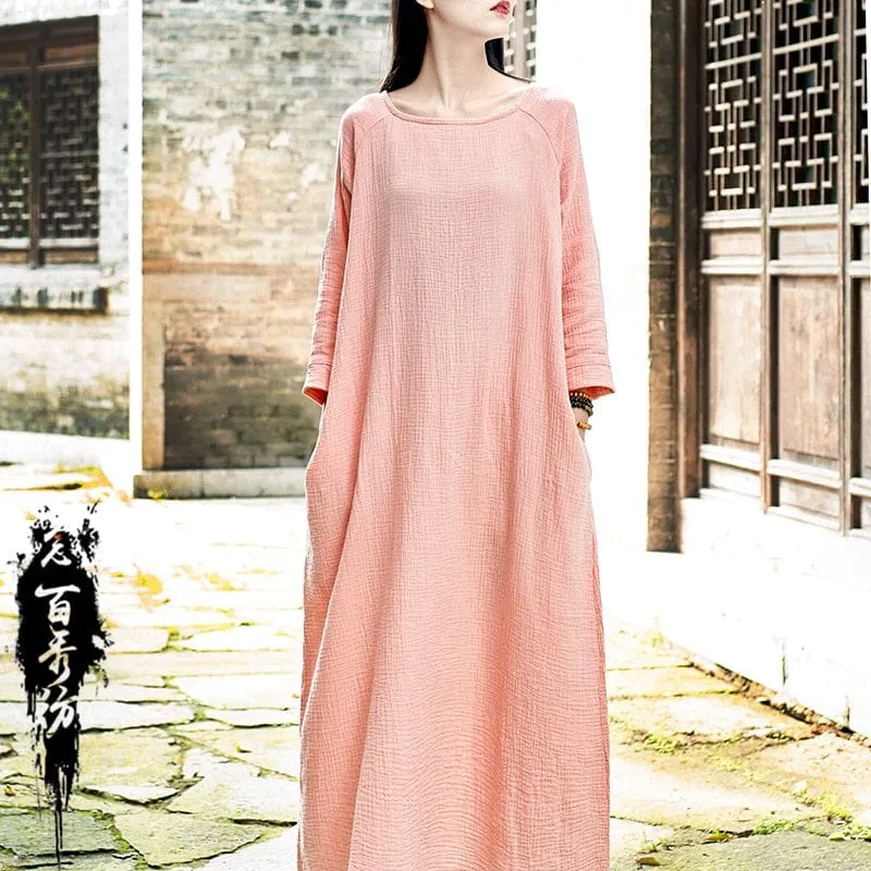 Casual Cotton Maxi Dress  | Zen