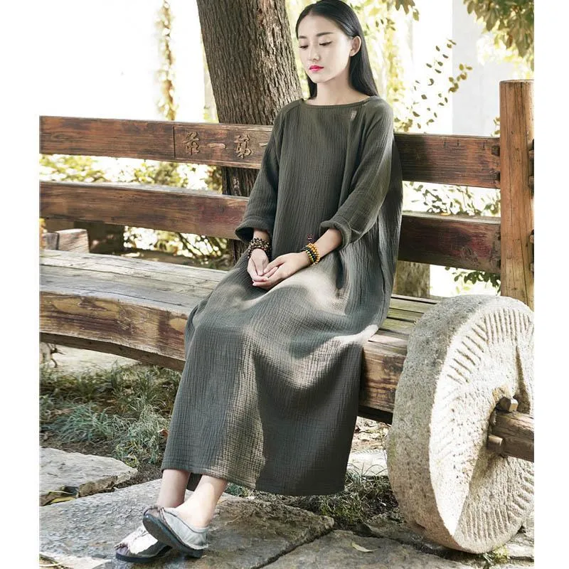 Casual Cotton Maxi Dress  | Zen