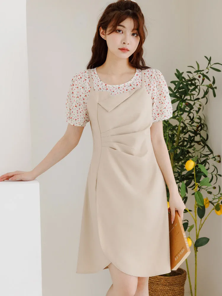 Casual Floral Print Short Sleeve Summer Dress