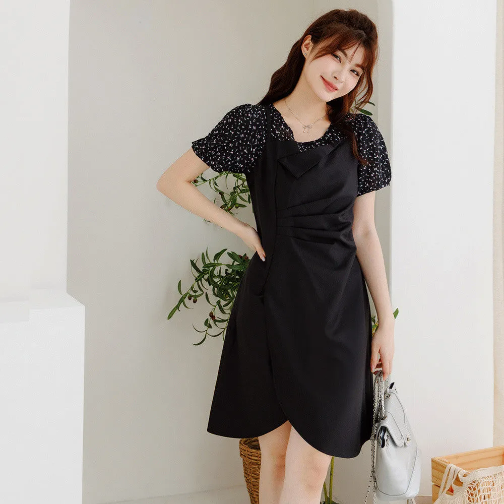 Casual Floral Print Short Sleeve Summer Dress