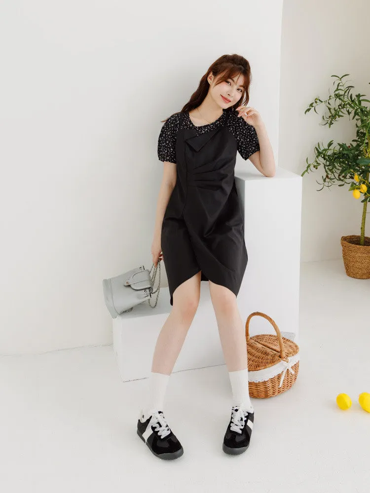 Casual Floral Print Short Sleeve Summer Dress