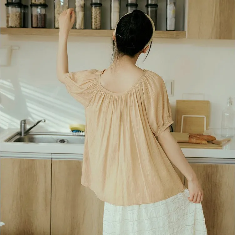 Casual Two Way Wear V-Neck Ruffle Blouse Top