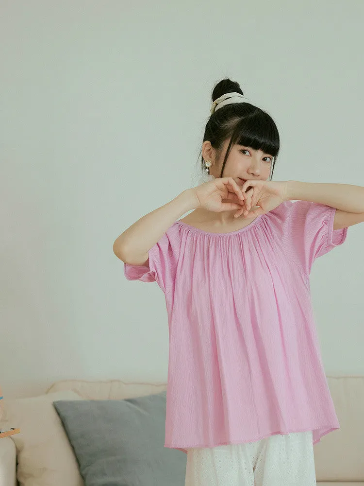 Casual Two Way Wear V-Neck Ruffle Blouse Top