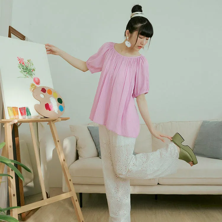 Casual Two Way Wear V-Neck Ruffle Blouse Top