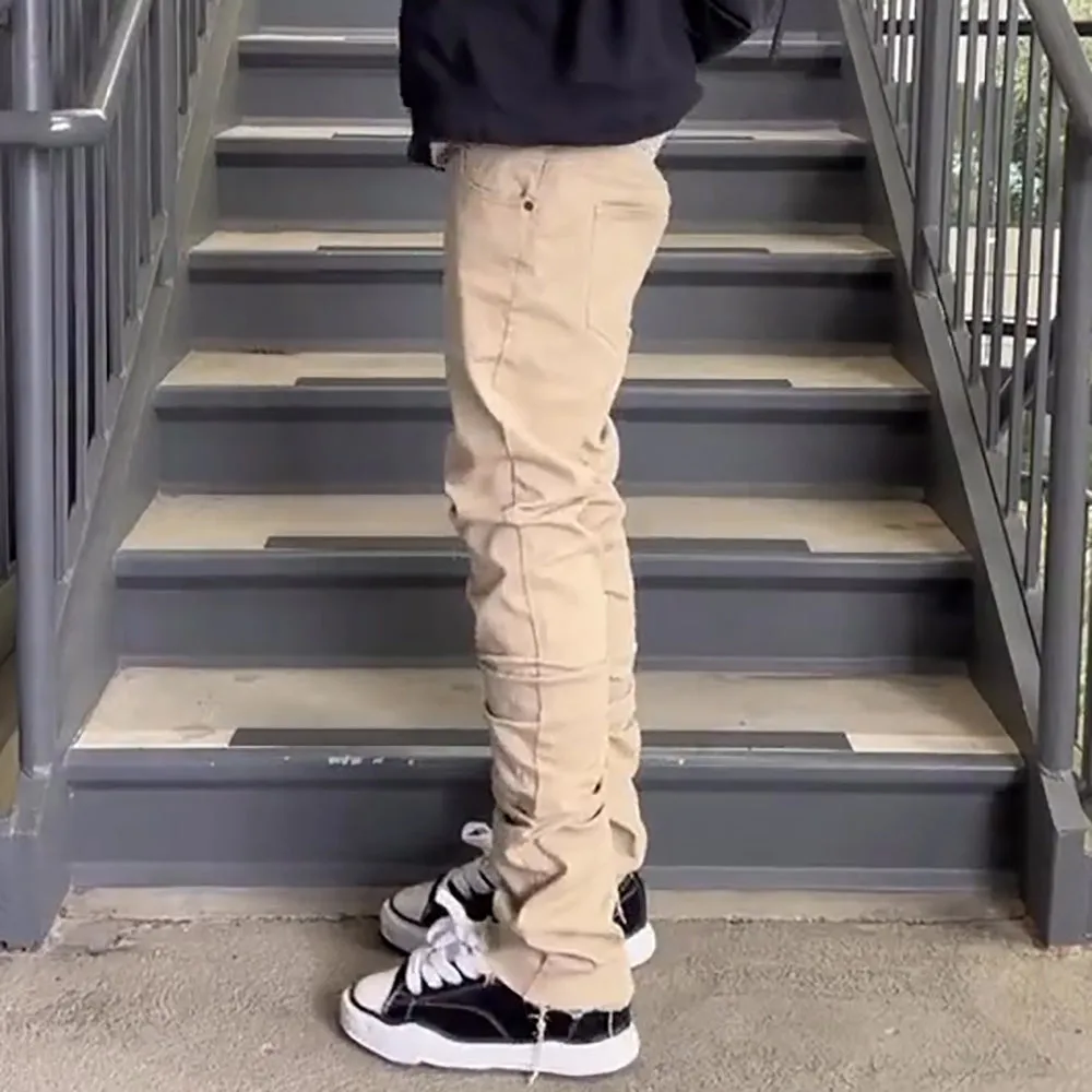 Casual Versatile Solid Color Multi-color Jeans