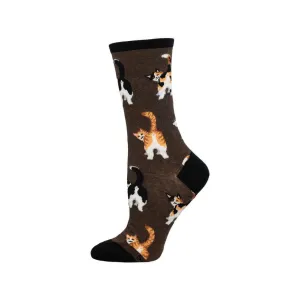 Cat Butts Crew Socks - Womens