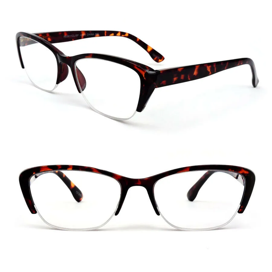 Cat Eye Two Tone Frame Fashionable Womens Reading Glasses