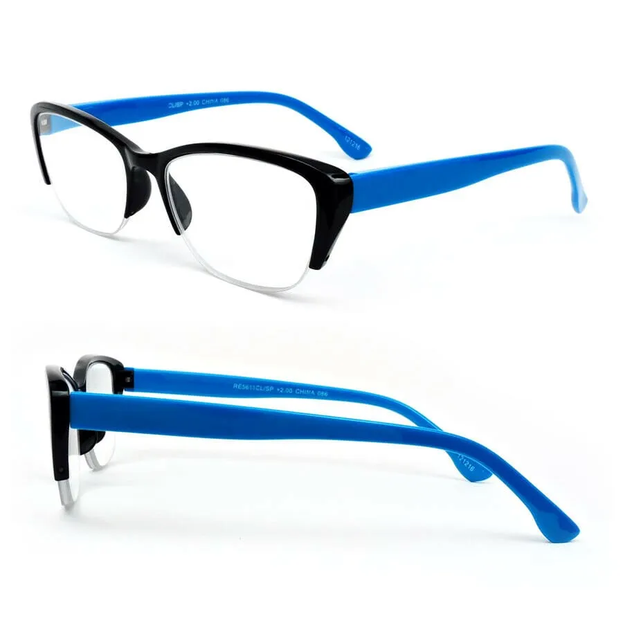 Cat Eye Two Tone Frame Fashionable Womens Reading Glasses