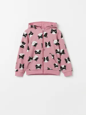 Cat Print Kids Hoodie