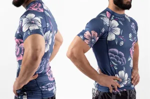 CAULI FLORAL Men's Rash Guard - Short Sleeve