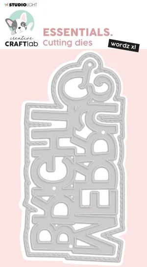CCL Cutting Die Wordz XL Merry And Bright Essentials 77x158x1mm 4 PC nr.687