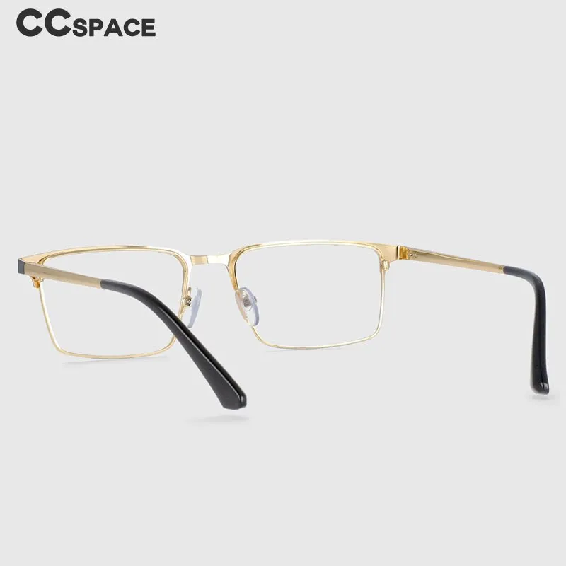 CCspace Men's Full Rim Square Alloy Frame Eyeglasses 53946