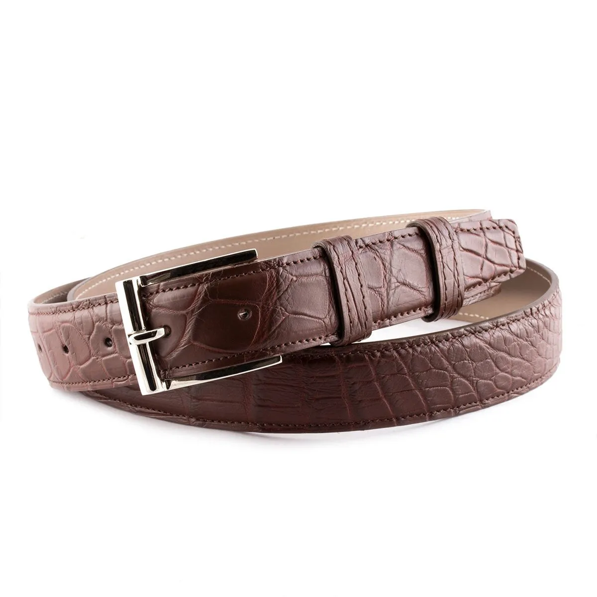 Ceinture cuir classique - Alligator