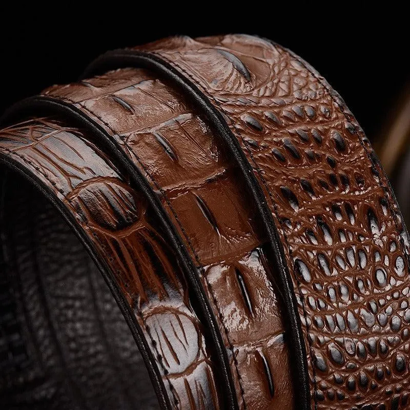 Ceinture de costume crocodile pour homme, modèle Niyaz