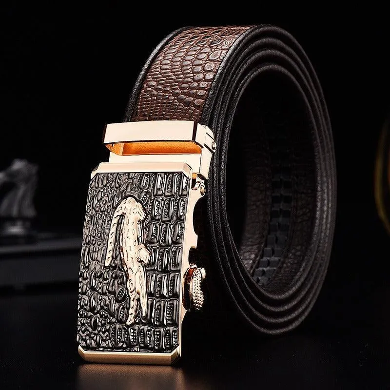 Ceinture de costume crocodile pour homme, modèle Niyaz