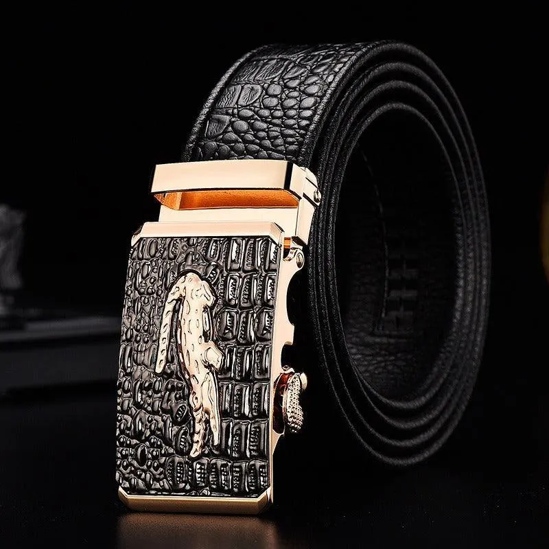 Ceinture de costume crocodile pour homme, modèle Niyaz