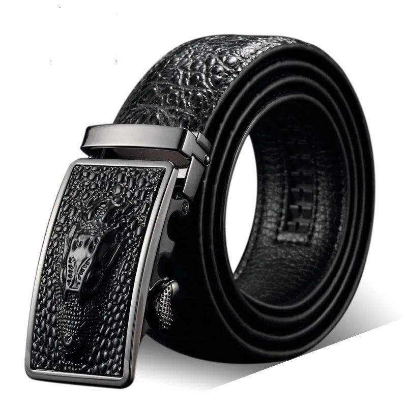Ceinture de costume crocodile pour homme, modèle Tengiz