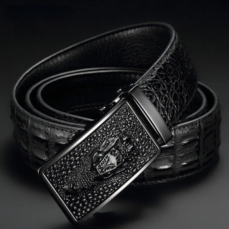 Ceinture de costume crocodile pour homme, modèle Tengiz