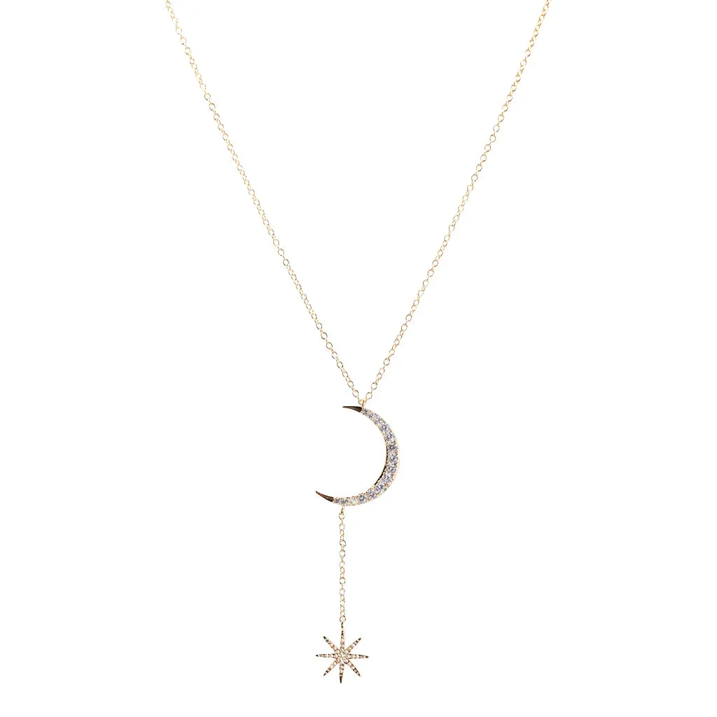Celestial Moon and Star Necklace