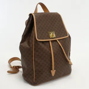 CELINE Backpack Vintage macadam PVC/Tanned Leather Brown beige Women