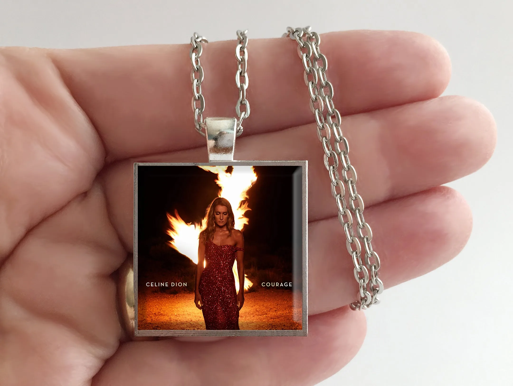 Celine Dion - Courage - Album Cover Art Pendant Necklace