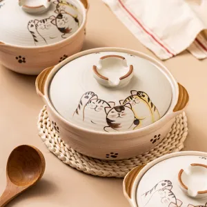 Ceramic Cat Pattern Pots