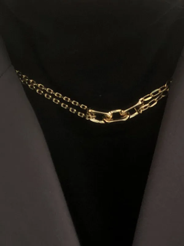 Chains Double Layered Necklaces Accessories