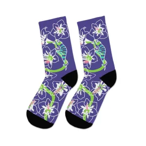 Chameleon Purple Amaryllis Socks