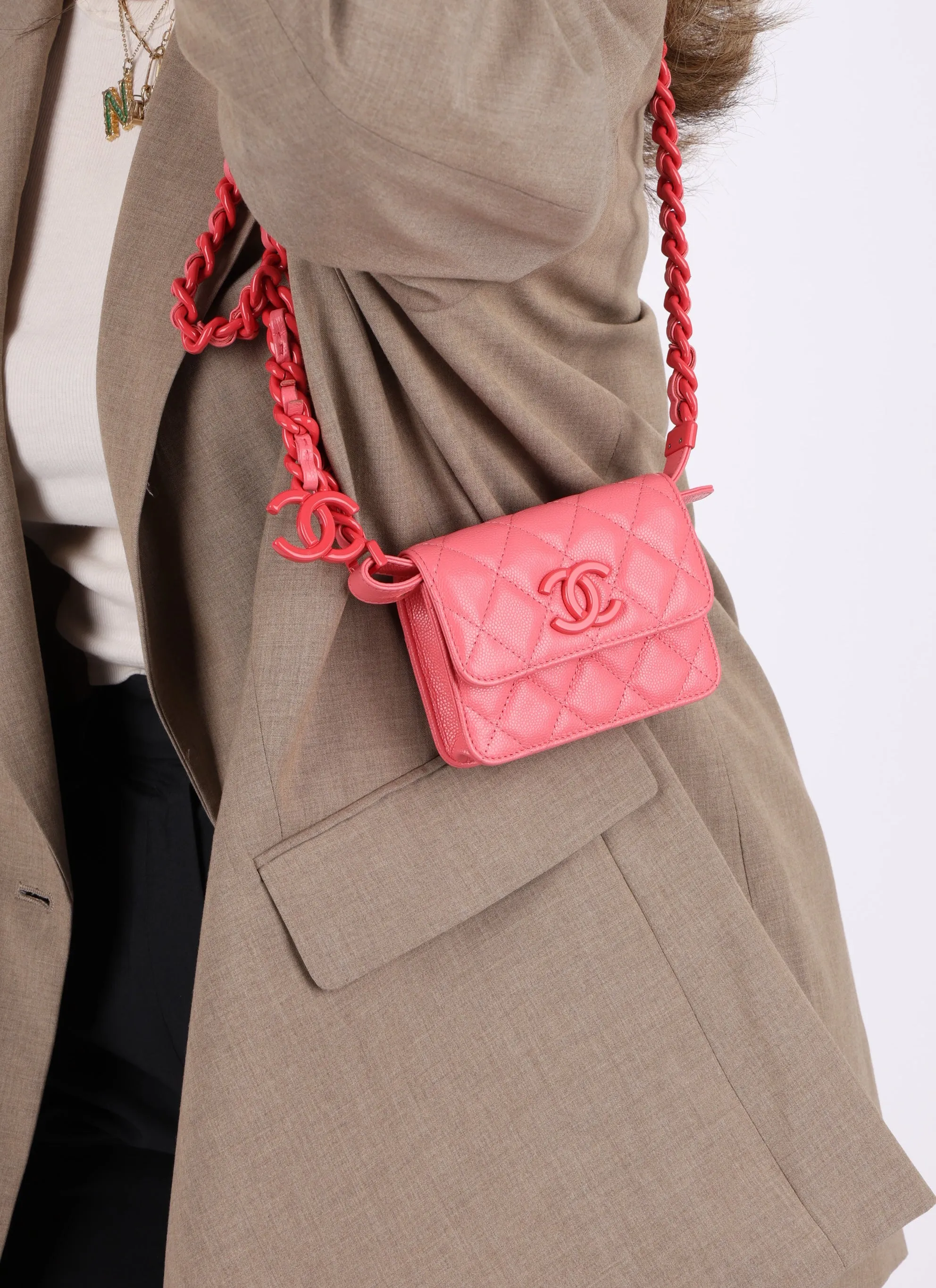 Chanel 2020 Caviar Cardholder Belt Bag